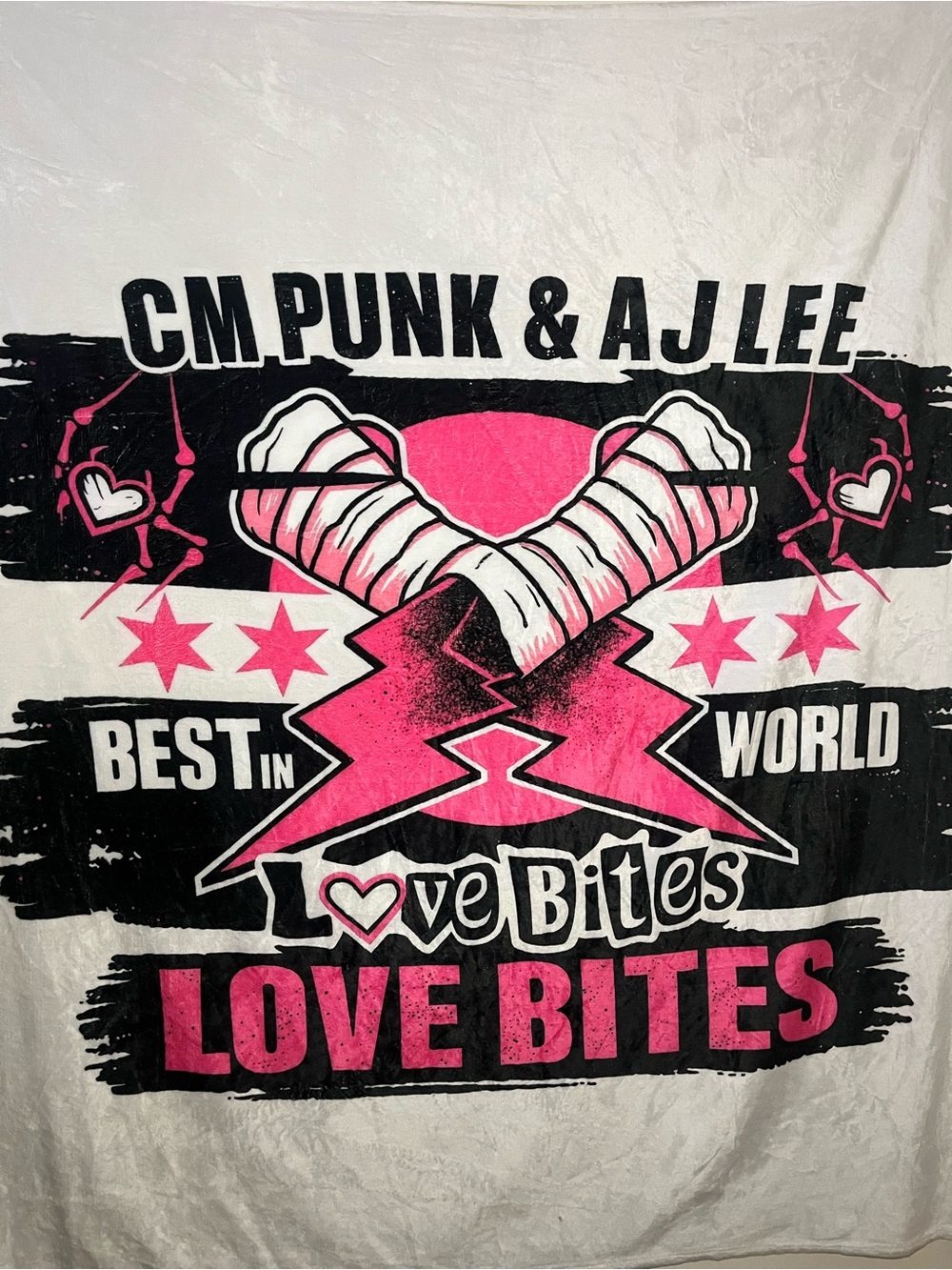 CM Punk & AJ Lee Blanket